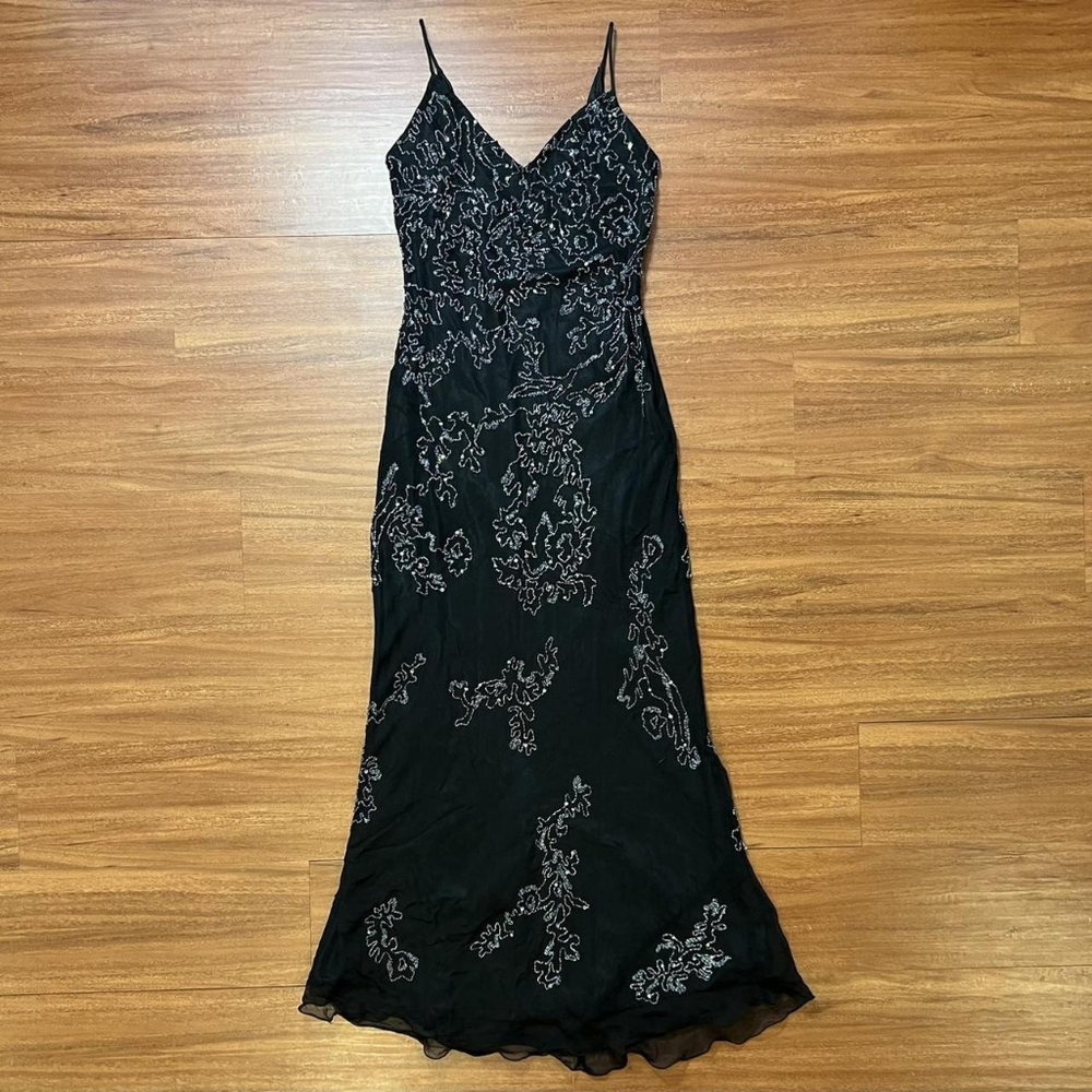Elegant Black Floral Dress